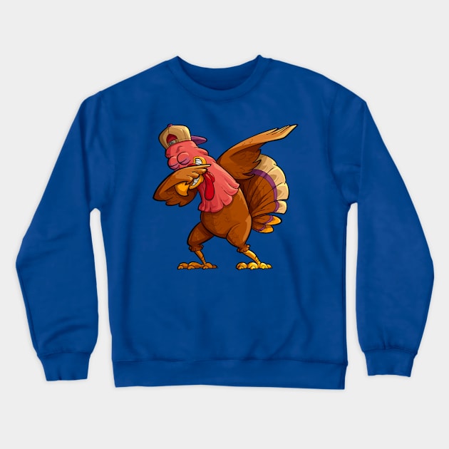 dabbing turkey Crewneck Sweatshirt by Mako Design 